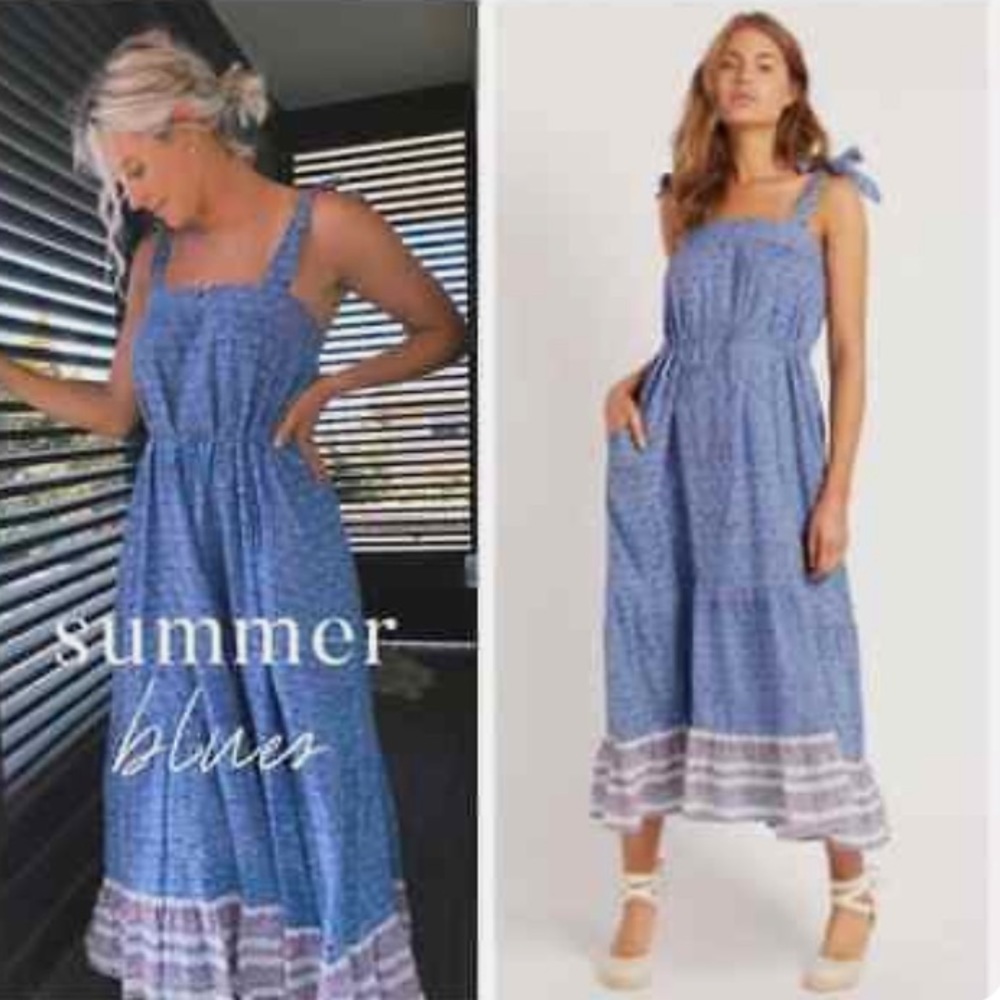Free People x Cleobella Blue Lotus Midi Dress - Picture 15 of 15